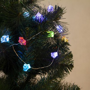 Stringhe di luci di blocchi di ghiaccio di Natale
