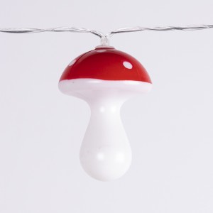 Lichterkette mit Pilzen