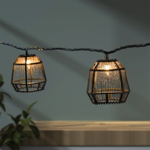 Black cotton thread led light string