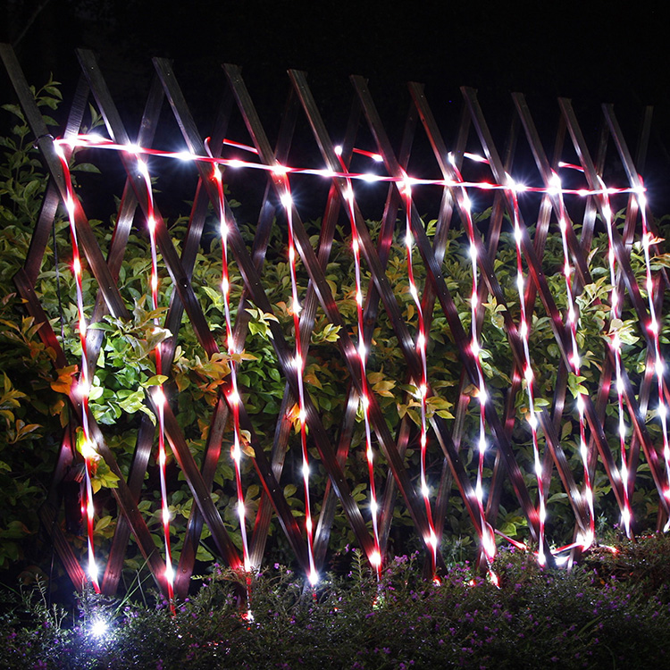 Candy cane rope lights outdoor