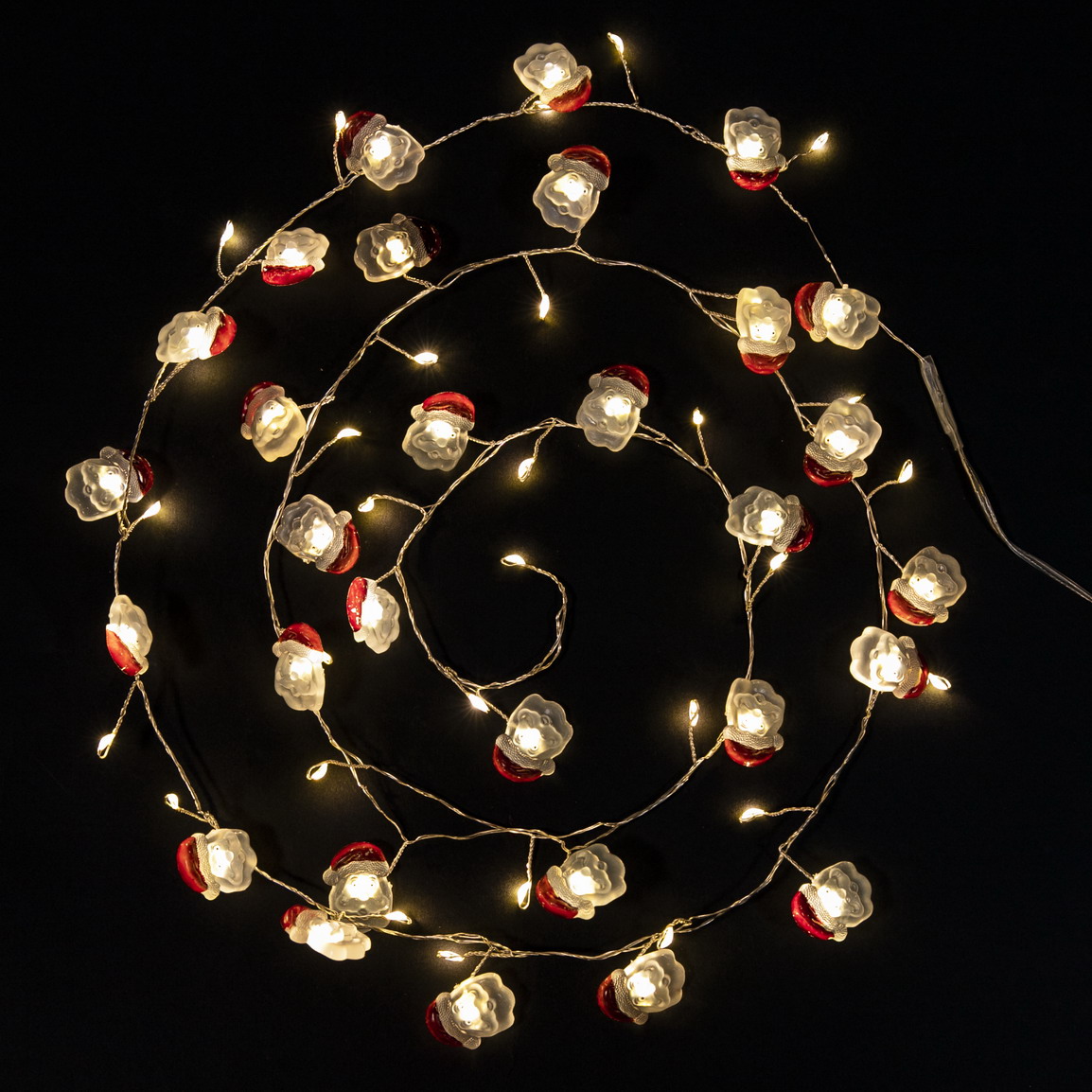 Fairy string light with Santa face