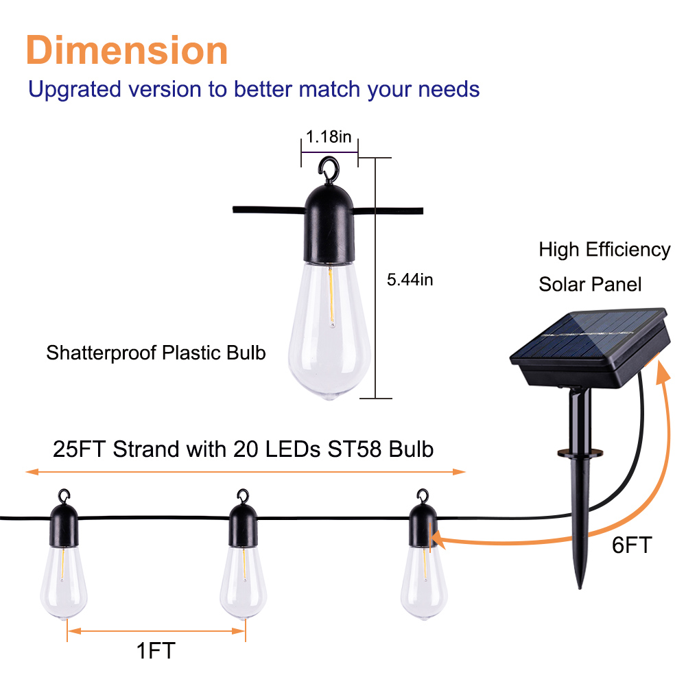 solar led string lights outdoor