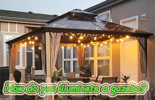 How do you illuminate a gazebo