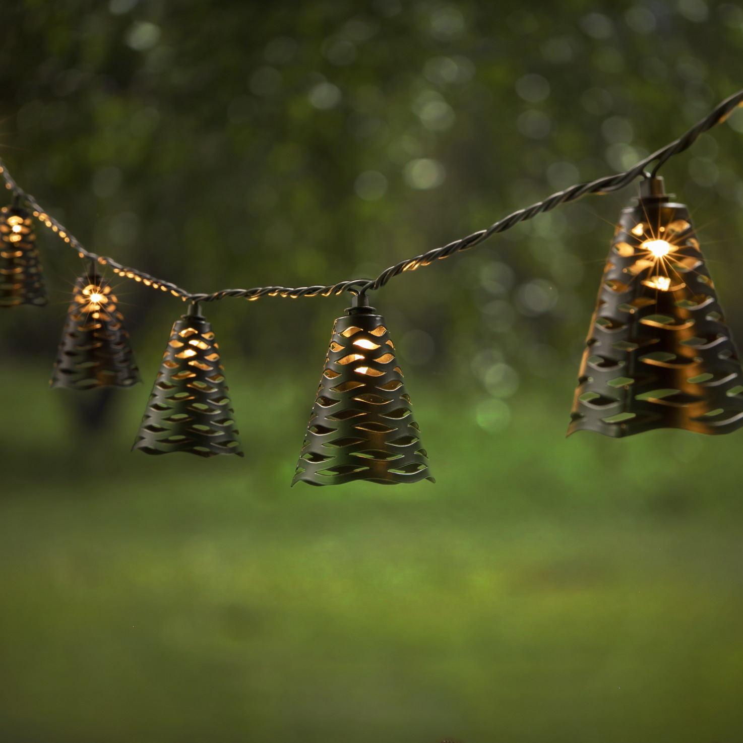 Iron lampshade string light