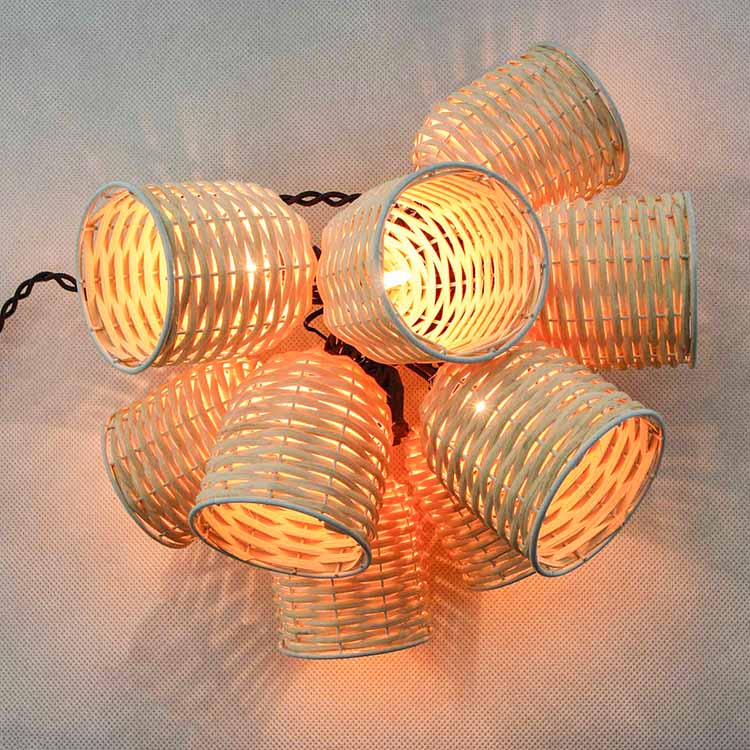 rattan lantern outdoor novelty string lights