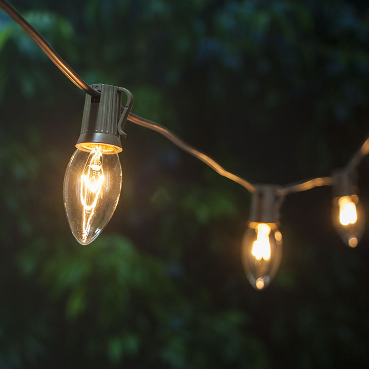 C9 bulb string lights