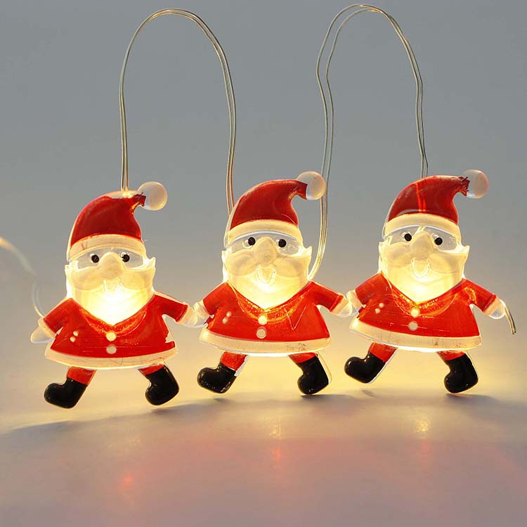 Battery Operated Santa Claus LED String Lights