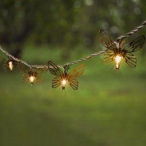 Lampu string kupu-kupu LED