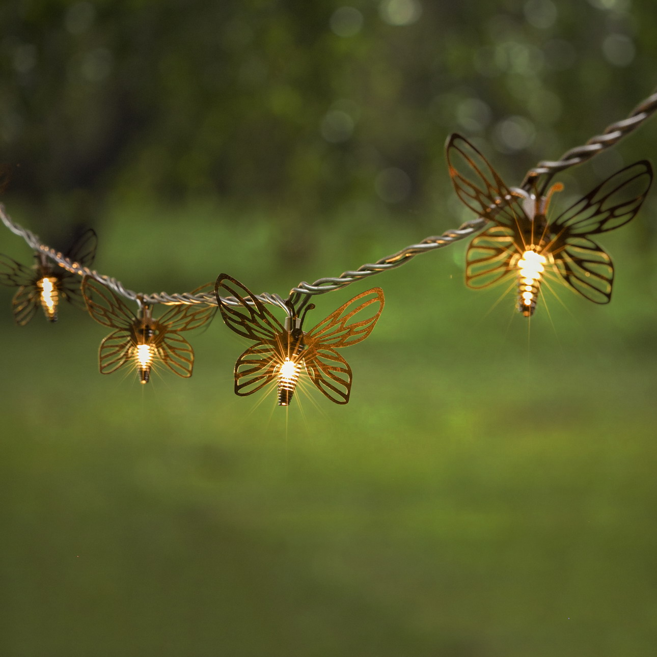 LED lemputės su drugeliais