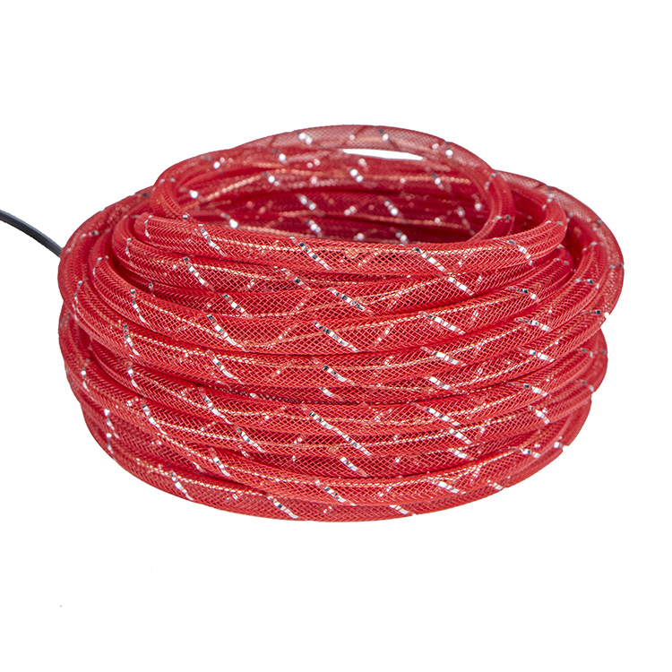 LED rope lights with red gauze