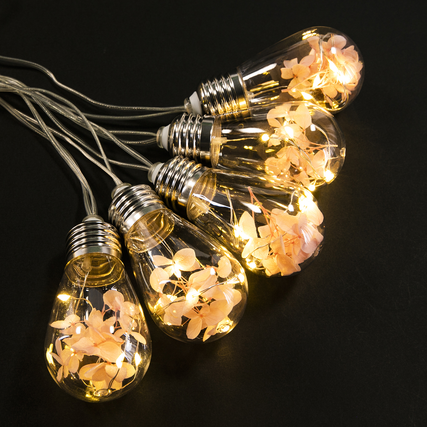Novelty artificial plant decor bulbs string lights