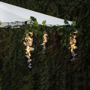 Solar Wisteria Flower LED string light