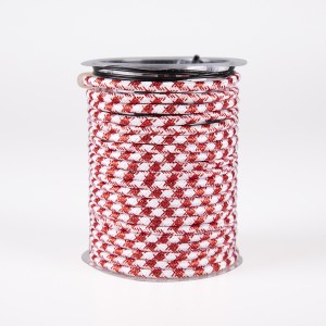 Red and White woven wire Rope Lights