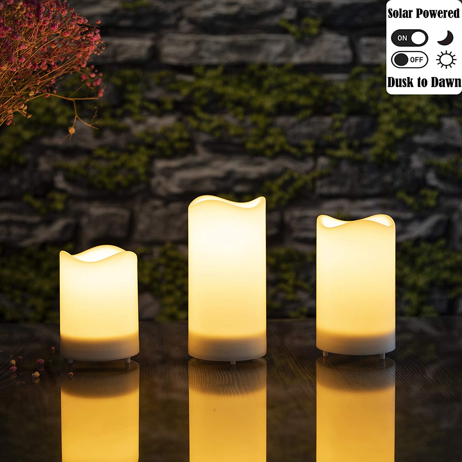 outdoor Solar Candles 