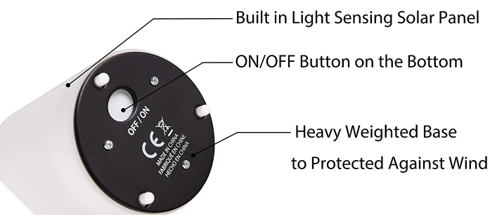 Solar candle windproof