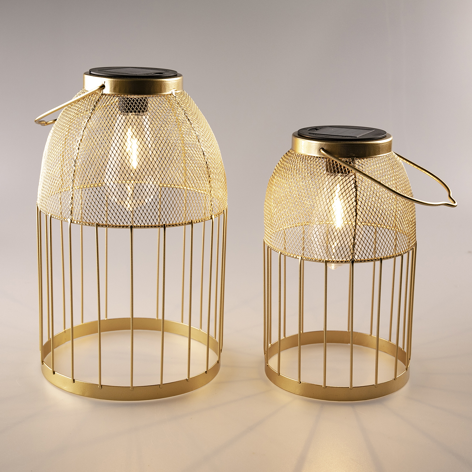 Solar gold Wire Lanterns