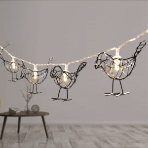 Wire bird string lights