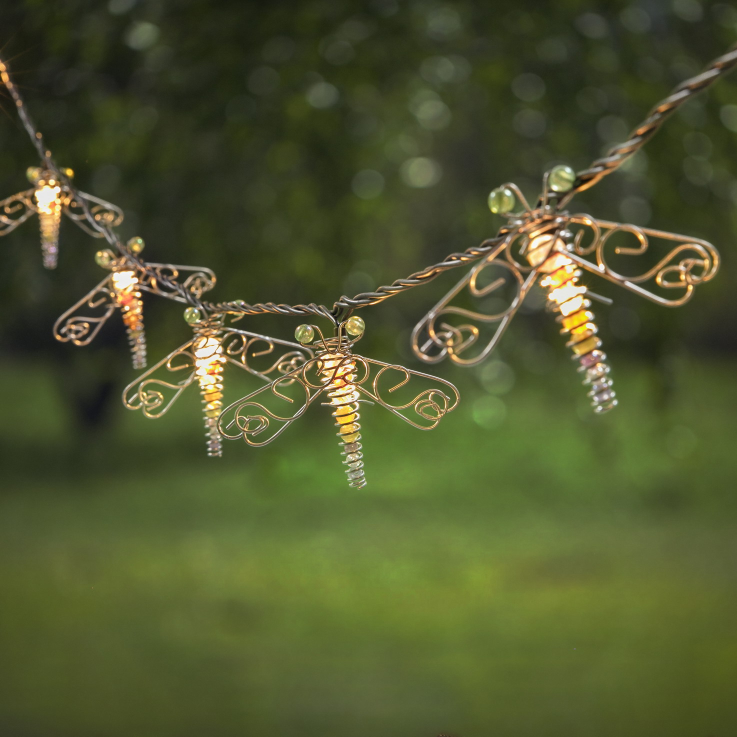 beaded Dragonfly স্ট্রিং লাইট