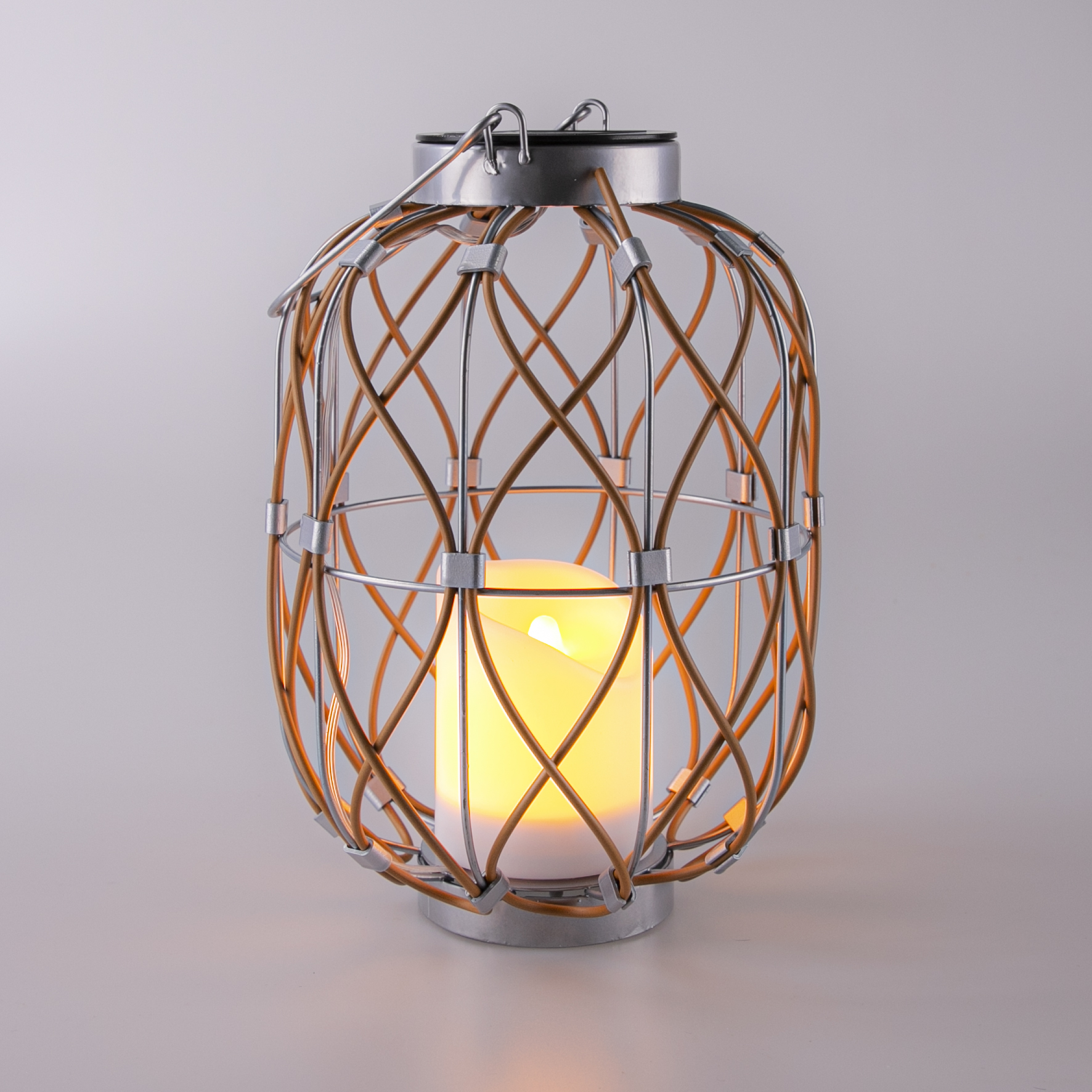 brown wire lantern