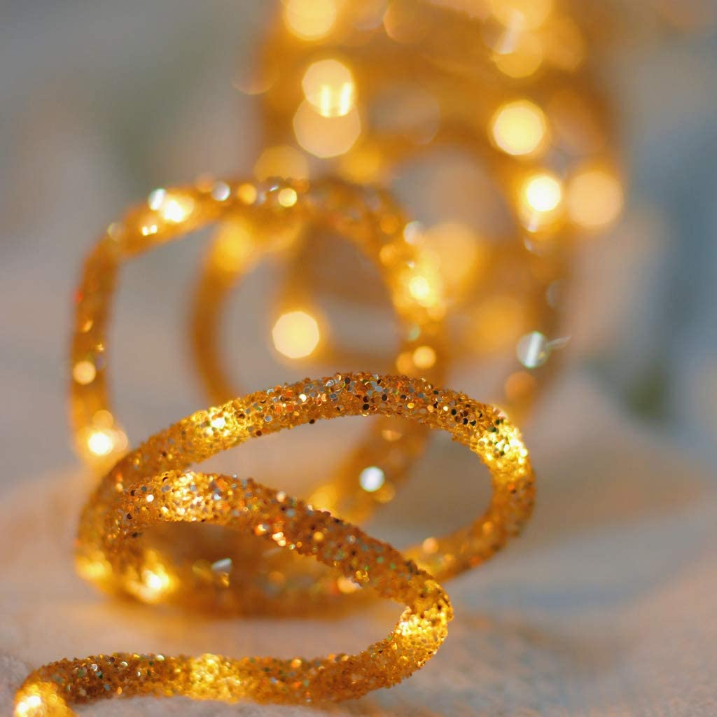 golden Glitter Rope Lights