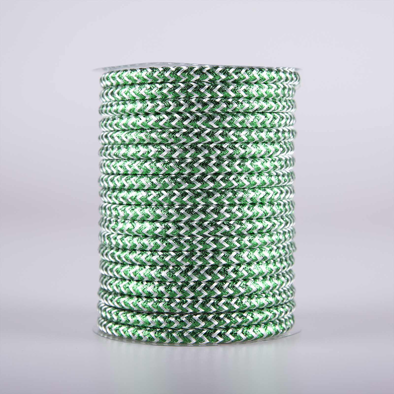 grøn og hvid vævet nylon wire Rope Lights