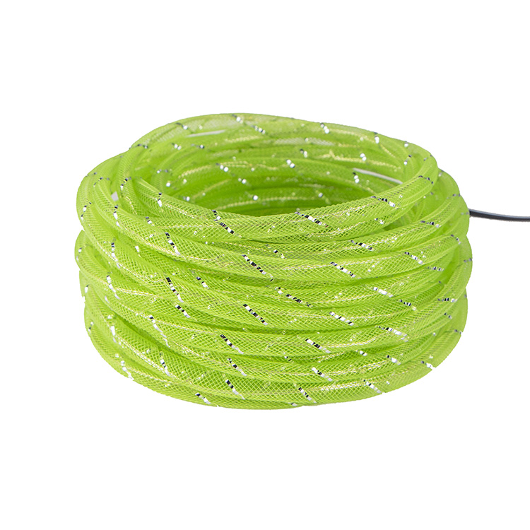 green mesh rope lights