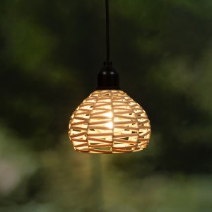 hanging wicker lamp