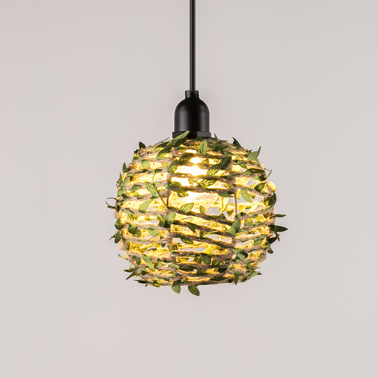 hemp rope pendent light outdoor