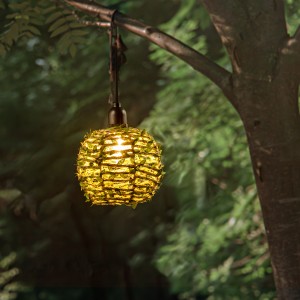 hemp rope round pendent light