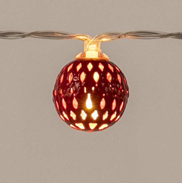 moroccan ball string lights