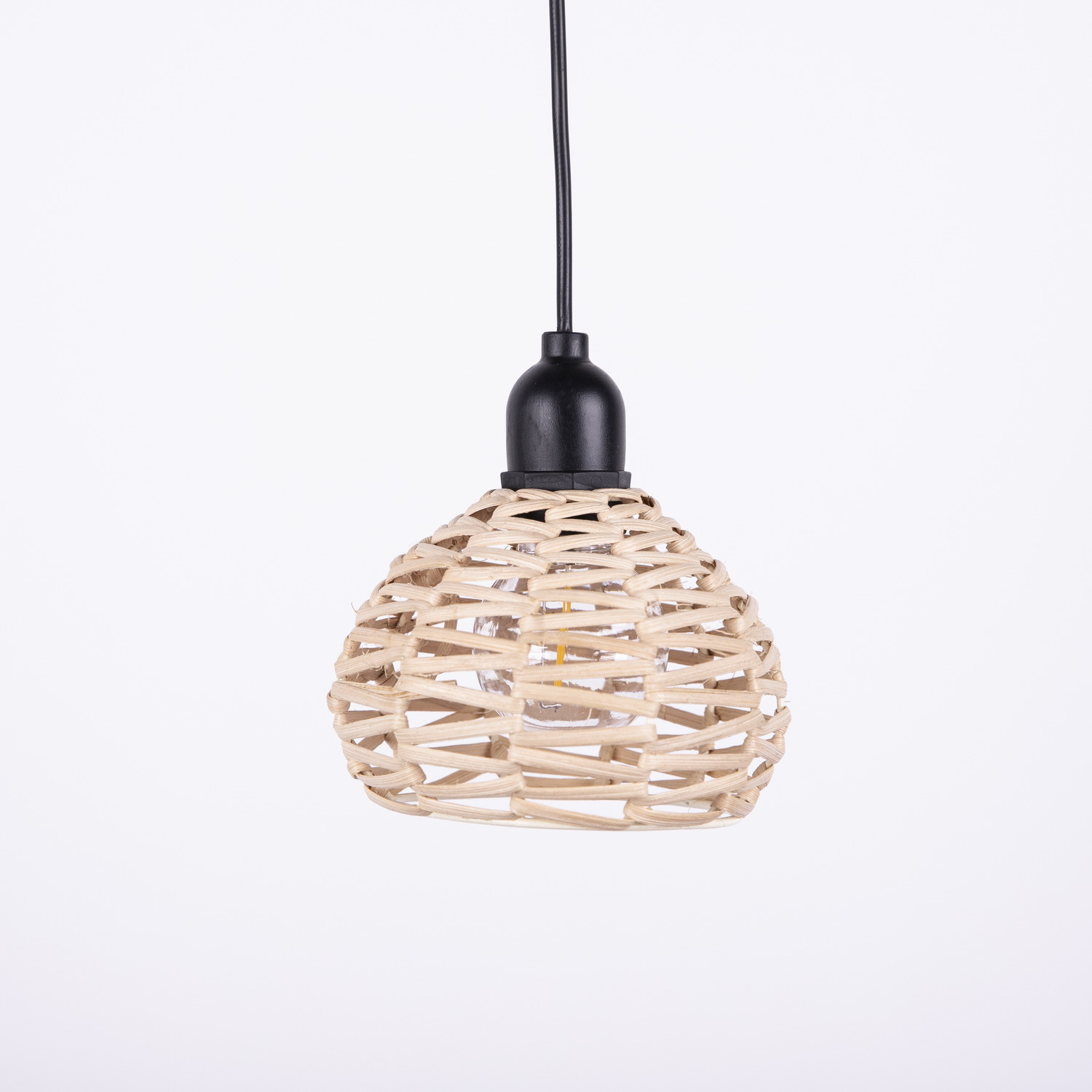 outdoor hanging wicker lamp