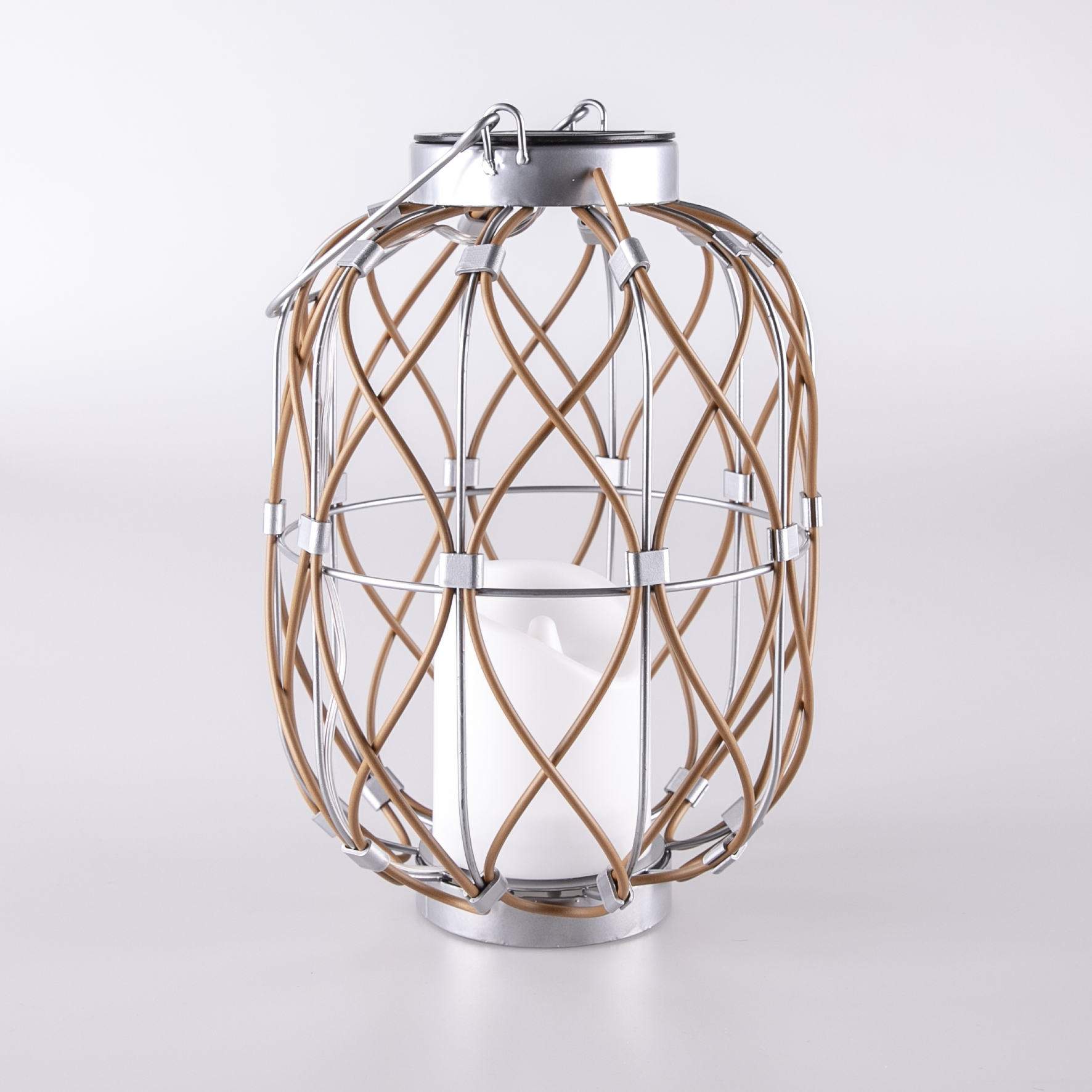 silver wire lantern