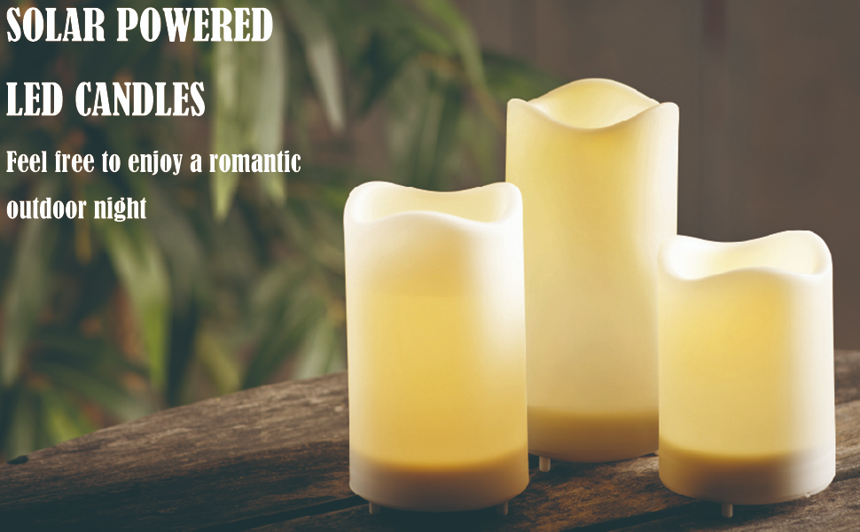 solar candle light outdoor