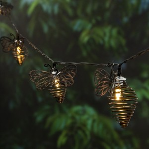 solar powered led bee string lights