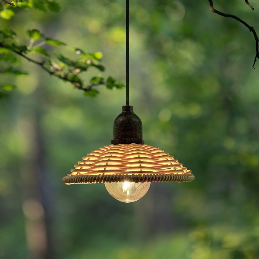 wicker lantern hanging lights